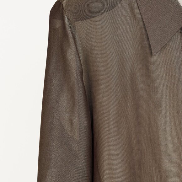 Giorgio Armani Gold Lamé French Cuff Blouse - Picture 5 of 12